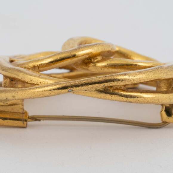 CHANEL Authentic Gold Brooch